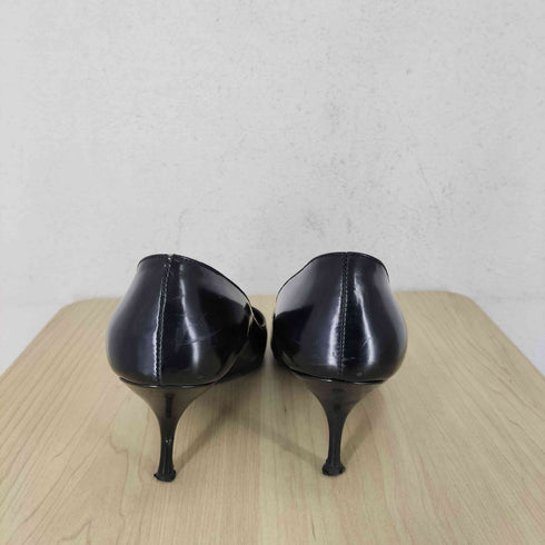 プラダ PRADA エナメル ポイントトゥ パンプス レディース 38