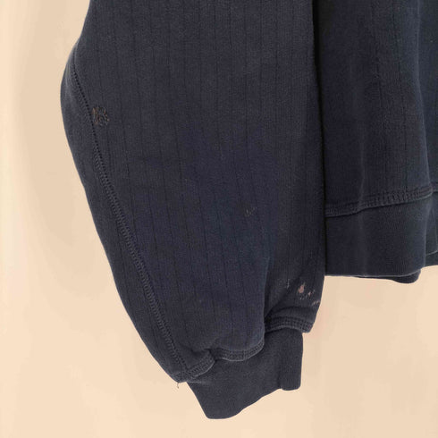 ナイキ NIKE 90S 銀タグ ストライプ 裾スウッシュ クロップド スウェット メンズ L(12-14)