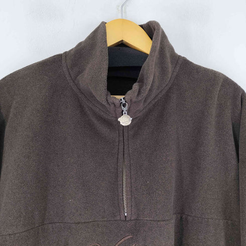 ケボズ KEboz ロゴ刺繍 ハーフジップフリーススウェット メンズ M