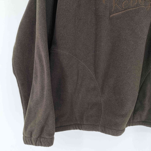 ケボズ KEboz ロゴ刺繍 ハーフジップフリーススウェット メンズ M