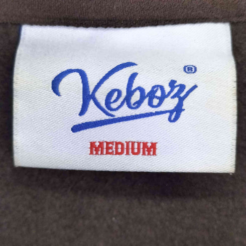 ケボズ KEboz ロゴ刺繍 ハーフジップフリーススウェット メンズ M