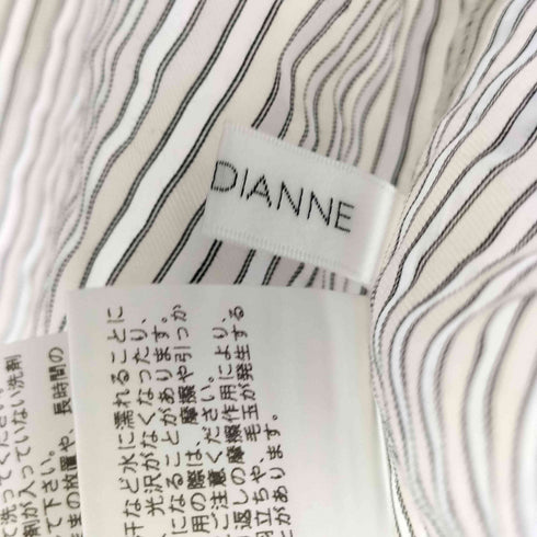 ピンキーアンドダイアン Pinky&Dianne シアーストライプギャザーブラウス レディース 38