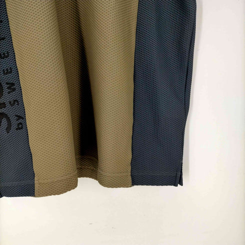 エスワイサーティトゥー SY32 by SWEET YEARS 25SS メッシュ素材 立体デザインカラー ポロシャツ S/S 半袖 メンズ import:L