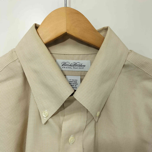 ブルックスブラザーズ BROOKS BROTHERS NON-IRON ギンガムチェック ボタンダウン ドレスシャツ メンズ 17-32/33