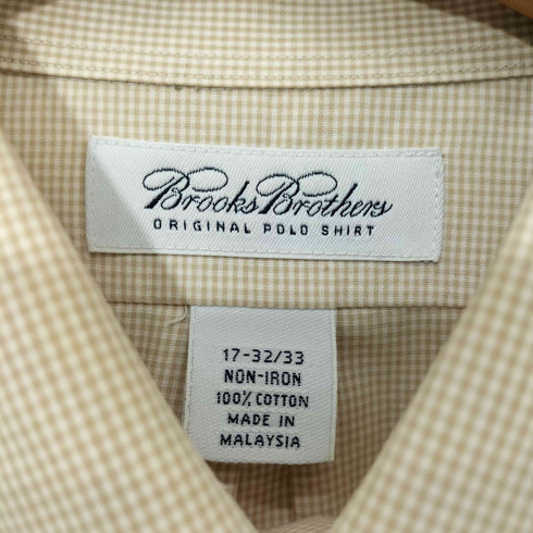 ブルックスブラザーズ BROOKS BROTHERS NON-IRON ギンガムチェック ボタンダウン ドレスシャツ メンズ 17-32/33