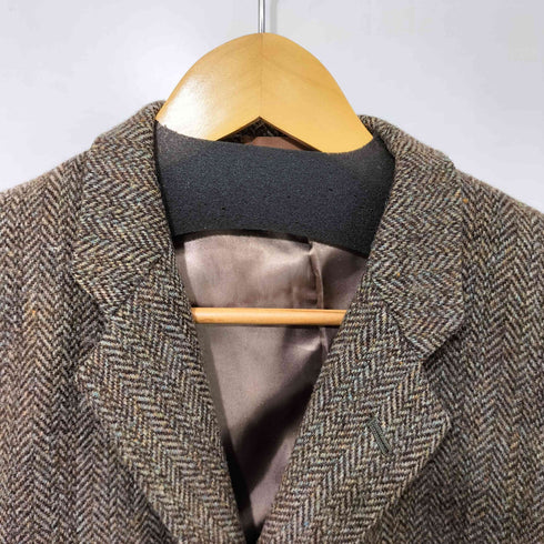 ハリスツイード Harris Tweed ヘリンボーンツイル エルボーパッチ 3B ウール テーラードジャケット メンズ import:S