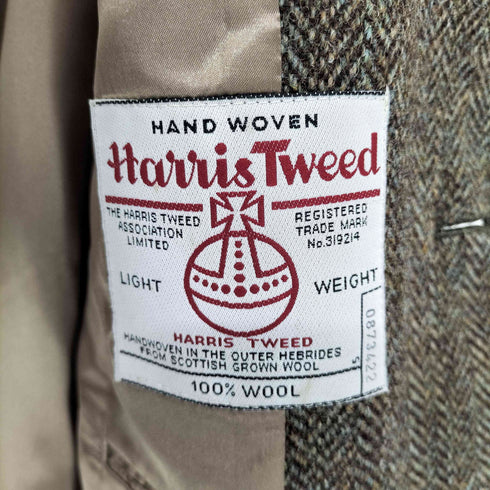 ハリスツイード Harris Tweed ヘリンボーンツイル エルボーパッチ 3B ウール テーラードジャケット メンズ import:S