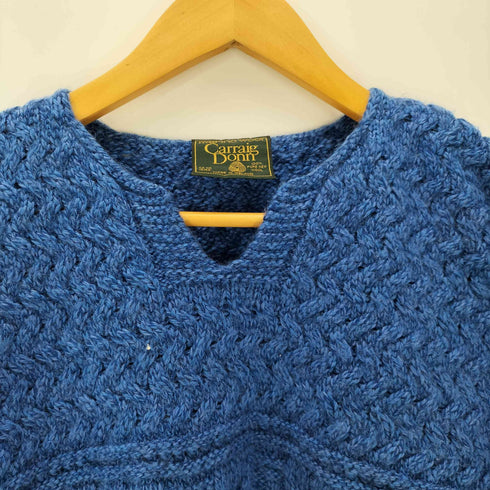 キャレイグドン Carraig Donn キーネック ケーブル編み ウールニットセーター レディース JPN:M