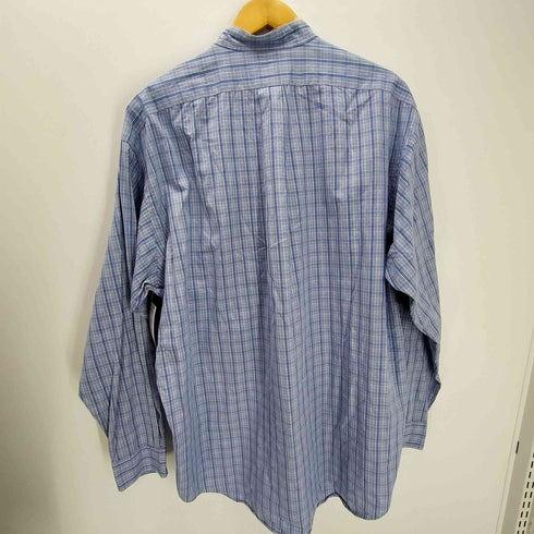 ラルフローレン RALPH LAUREN 90S BLAKE ブレイク ポニー刺繍 マドラスチェック バンドカラー シャツ ビックサイズ メンズ import:L