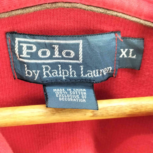 ポロバイラルフローレン Polo by RALPH LAUREN 90S ポニー刺繍 リブ編み ショールカラー コットン ニット ビックサイズ メンズ import:XL