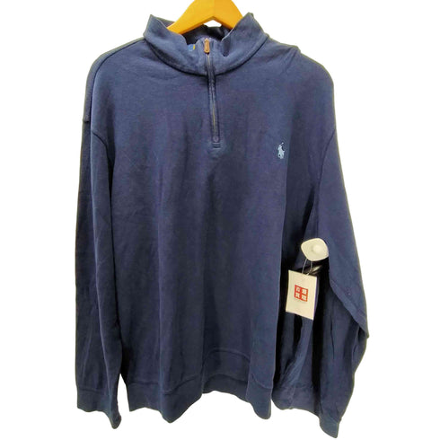ポロラルフローレン POLO RALPH LAUREN ポニー刺繍 ハーフジップ スウェット トレーナー ビックサイズ メンズ XXL