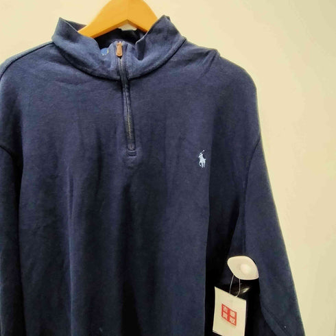 ポロラルフローレン POLO RALPH LAUREN ポニー刺繍 ハーフジップ スウェット トレーナー ビックサイズ メンズ XXL