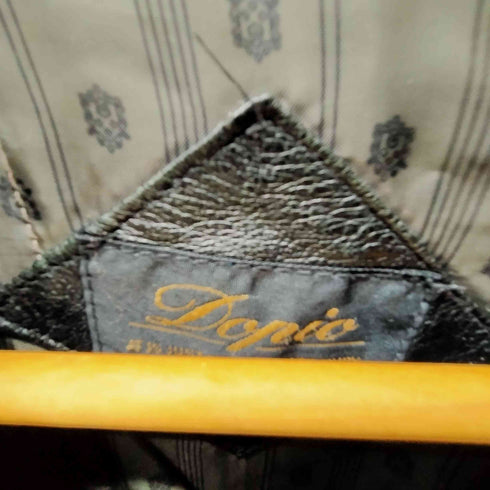 Dopio 裏地総柄 羊革 ラムレザー カーコート ビックサイズ メンズ LL