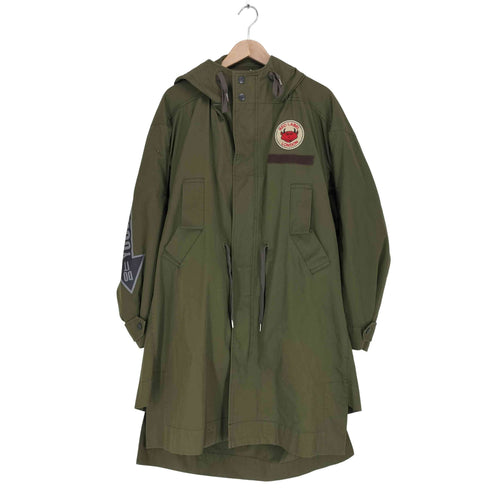 ヴィヴィアンウエストウッドレッドレーベル Vivienne Westwood RED LABEL ロゴワッペン刺繍モッズコート レディース M