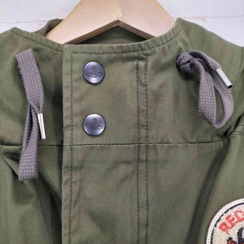 ヴィヴィアンウエストウッドレッドレーベル Vivienne Westwood RED LABEL ロゴワッペン刺繍モッズコート レディース M
