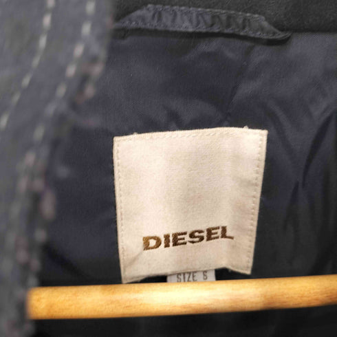 ディーゼル DIESEL 90-00s ステッチデザイン クロップド ウールケープジャケット y2k レディース s