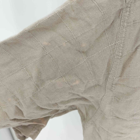 ドッカーズ DOCKERS 90S シンプルチェック リネン混 レーヨン S/S 開襟 オープンカラー シャツ メンズ import:XL