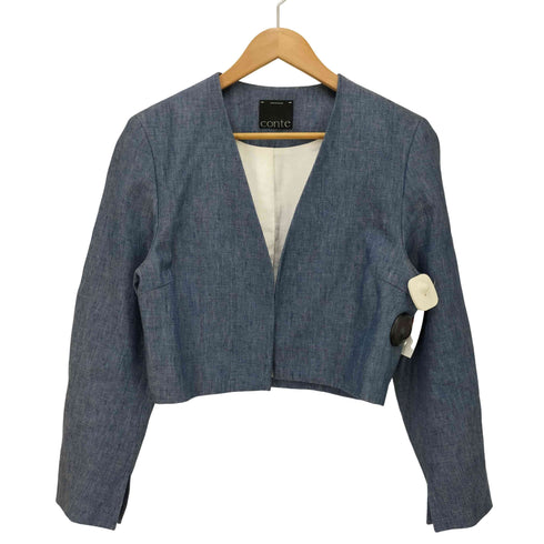 ユナイテッドアローズ UNITED ARROWS conte デニムライク ノーカラージャケット レディース