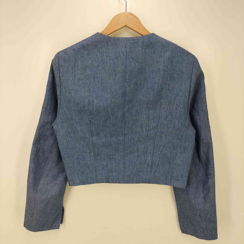 ユナイテッドアローズ UNITED ARROWS conte デニムライク ノーカラージャケット レディース