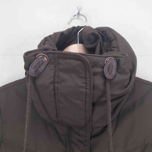 アバクロンビーアンドフィッチ Abercrombie & Fitch 裾ロゴ刺繍ダウンコート レディース S