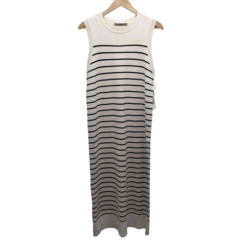 ザラ ZARA ロングニット ストライプ ノースリーブワンピース レディース import:M