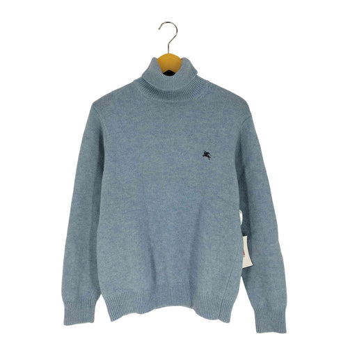 バーバリーブルーレーベル BURBERRY BLUE LABEL ロゴ刺繍 ウール タートルネック ニット セーター レディース import:M