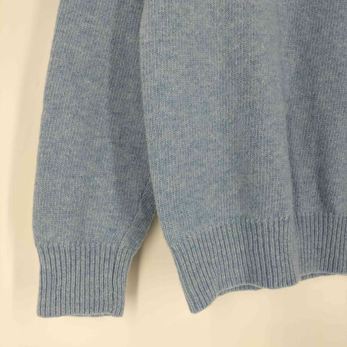 バーバリーブルーレーベル BURBERRY BLUE LABEL ロゴ刺繍 ウール タートルネック ニット セーター レディース import:M