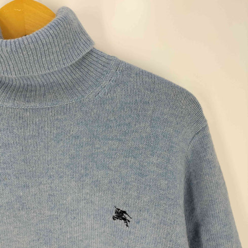 バーバリーブルーレーベル BURBERRY BLUE LABEL ロゴ刺繍 ウール タートルネック ニット セーター レディース import:M