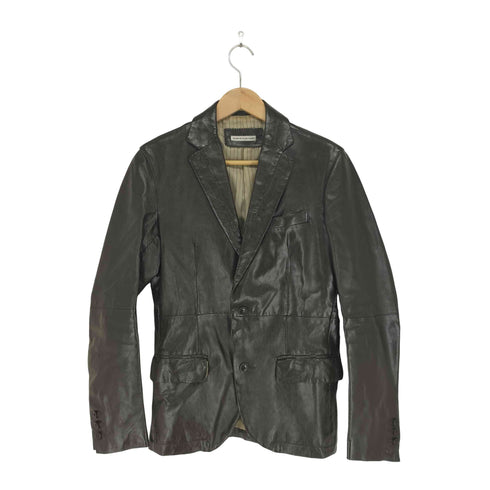 ミッシェルクランオム MICHEL KLEIN HOMME ピッグレザー2Bテーラードジャケット メンズ 48