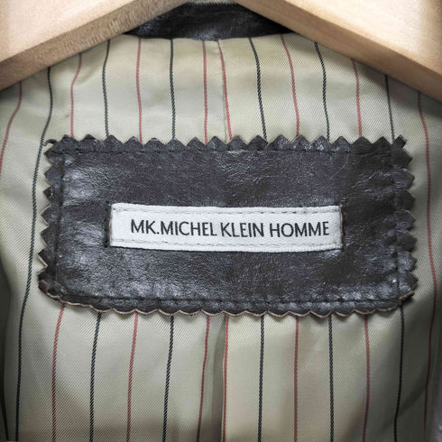ミッシェルクランオム MICHEL KLEIN HOMME ピッグレザー2Bテーラードジャケット メンズ 48