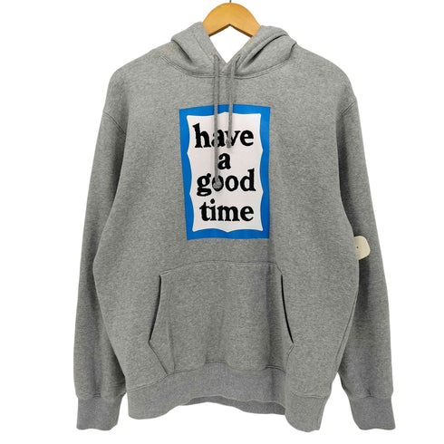 ハブアグッドタイム HAVE A GOOD TIME ロゴプリント プルオーバー フーディ メンズ JPN:M