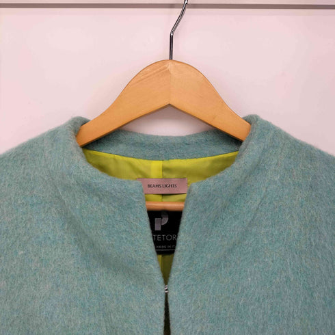 ビームスライツ BEAMS Lights 21AW PONTETORTO シャギー ノーカラー コート レディース JPN:38