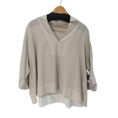 ROSSO35 S/S ストライプ スキッパーブラウス レディース JPN:42