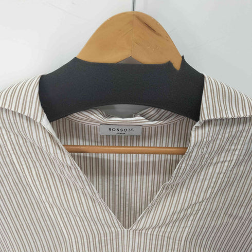 ROSSO35 S/S ストライプ スキッパーブラウス レディース JPN:42
