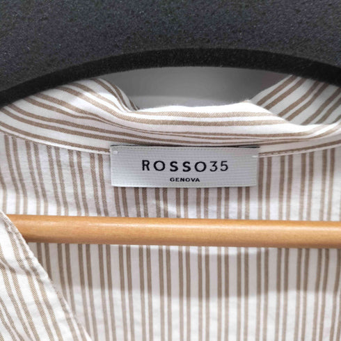 ROSSO35 S/S ストライプ スキッパーブラウス レディース JPN:42
