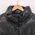 ザラ ZARA フェイクレザー パフ ベスト 裾ドローコード レディース import:L