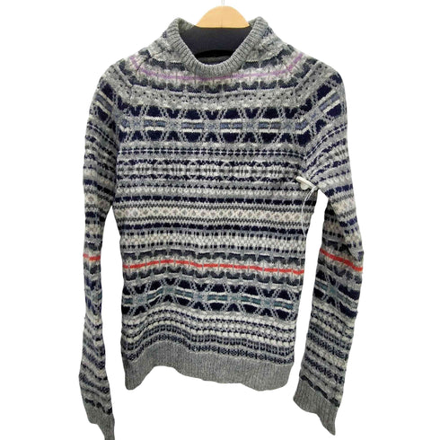 バーニーズニューヨーク BARNEYS NEWYORK 総柄 ウール ニット セーター レディース import:L