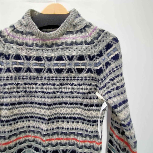 バーニーズニューヨーク BARNEYS NEWYORK 総柄 ウール ニット セーター レディース import:L