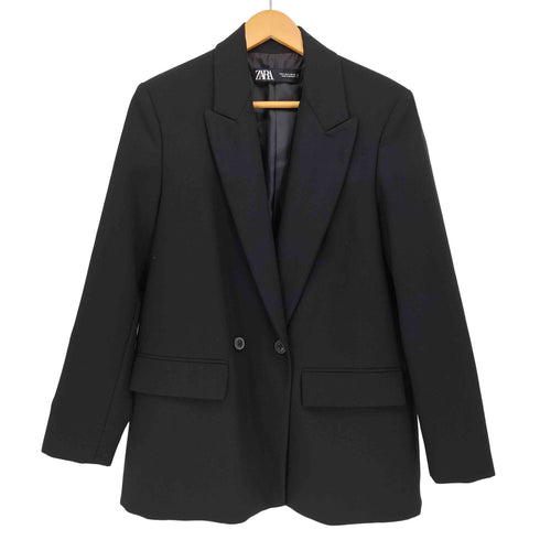 ザラ ZARA ピークドラペル ダブルブレスト テーラードジャケット レディース import:S