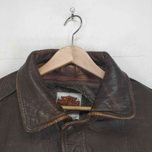 ハーレーダビッドソン HARLEY-DAVIDSON 80S~90S ボアライナー A-2 フライトレザージャケット メンズ 40