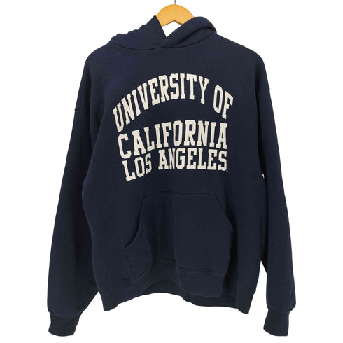 ラッセルアスレチック RUSSELL ATHLETIC 90-00S メキシコ製 3段プリント カレッジプリント プルオーバーフーディ メンズ import:L