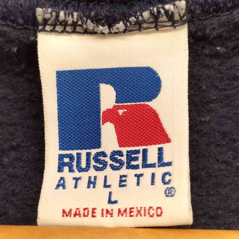 ラッセルアスレチック RUSSELL ATHLETIC 90-00S メキシコ製 3段プリント カレッジプリント プルオーバーフーディ メンズ import:L