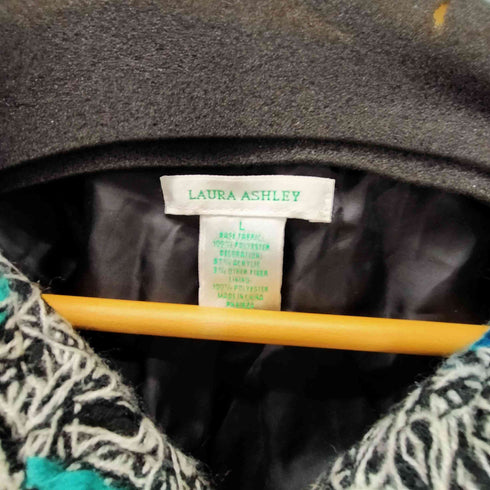 ローラアシュレイ LAURA ASHLEY 90S 総柄 刺繍 ツイード ジップアップ ブルゾン ジャケット メンズ import:L