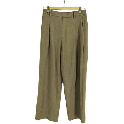 ユニクロ UNIQLO ブラッシュドジャージータックワイドパンツ レディース JPN:M