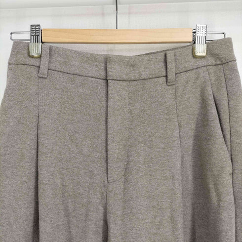 ユニクロ UNIQLO ブラッシュドジャージータックワイドパンツ レディース JPN:M