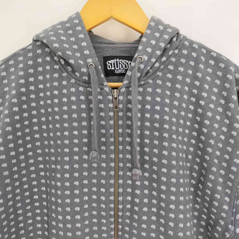 ステューシー Stussy ドル$マーク 総柄 ジップアップ パーカー メンズ import:XL