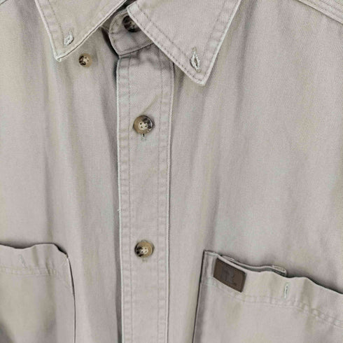 ラングラー Wrangler Long Sleeve Button Down Solid Twill Work Shirt ボタンダウンワークシャツ メンズ import:M