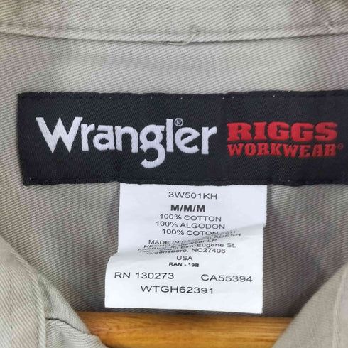 ラングラー Wrangler Long Sleeve Button Down Solid Twill Work Shirt ボタンダウンワークシャツ メンズ import:M