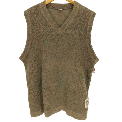 ステューシー Stussy 90S 白タグ USA製 コットン タオル地 Vネック ベスト メンズ import:L