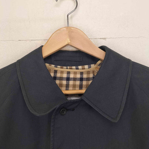 アクアスキュータム AQUASCUTUM ウールライナー付き 比翼ステンカラーコート メンズ